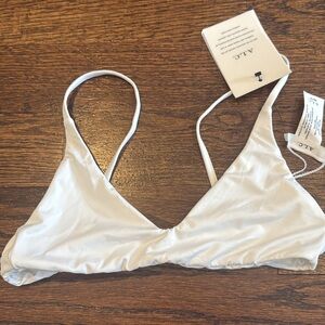A.L.C triangle White swim top bra Sz XS